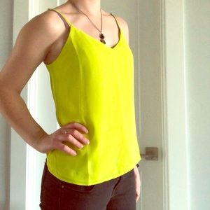 NWT Banana Republic Neon Yellow Tank Top